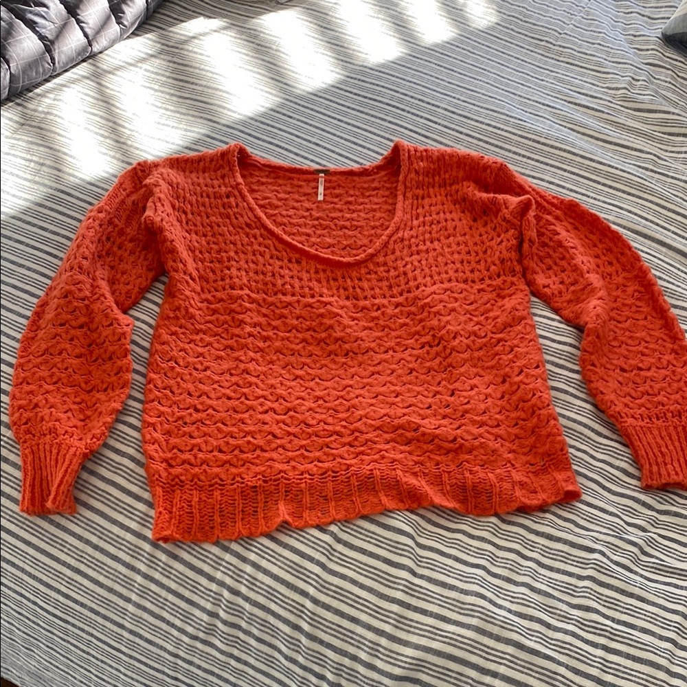 Free People oversized V neck sweater